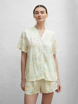 Пижама рубашка + шорты для женщин Indefini 180378