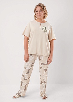 Комплект одежды футболка + брюки для женщин Clever 185736