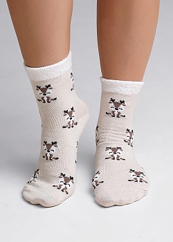 Носки цветные Новый год для девочек и мальчиков Clever 177039