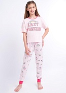 Пижама футболка + брюки для девочек Clever 172025