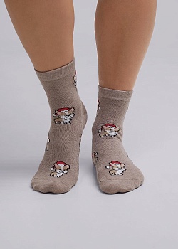 Носки цветные Новый год для девочек Clever 179095