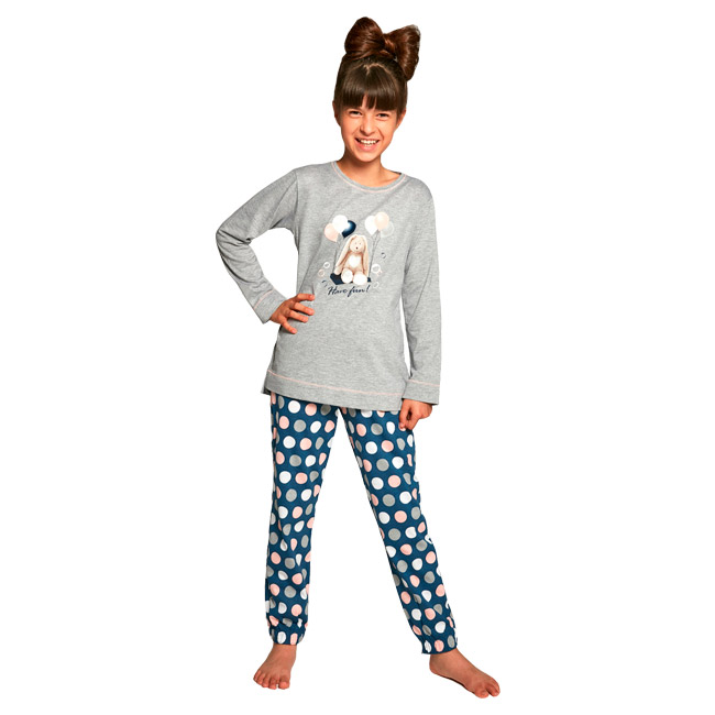 Пижама джемпер + брюки для девочек Cornette 152884