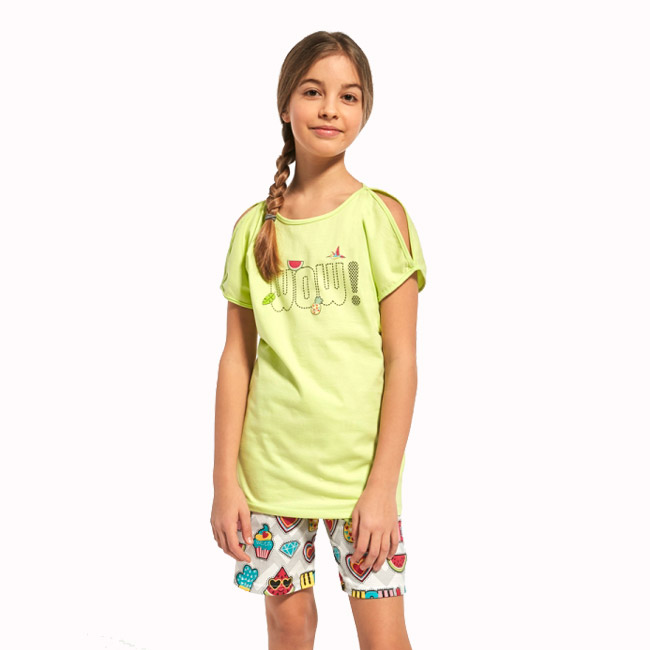 Пижама футболка + шорты для девочек Cornette 155379